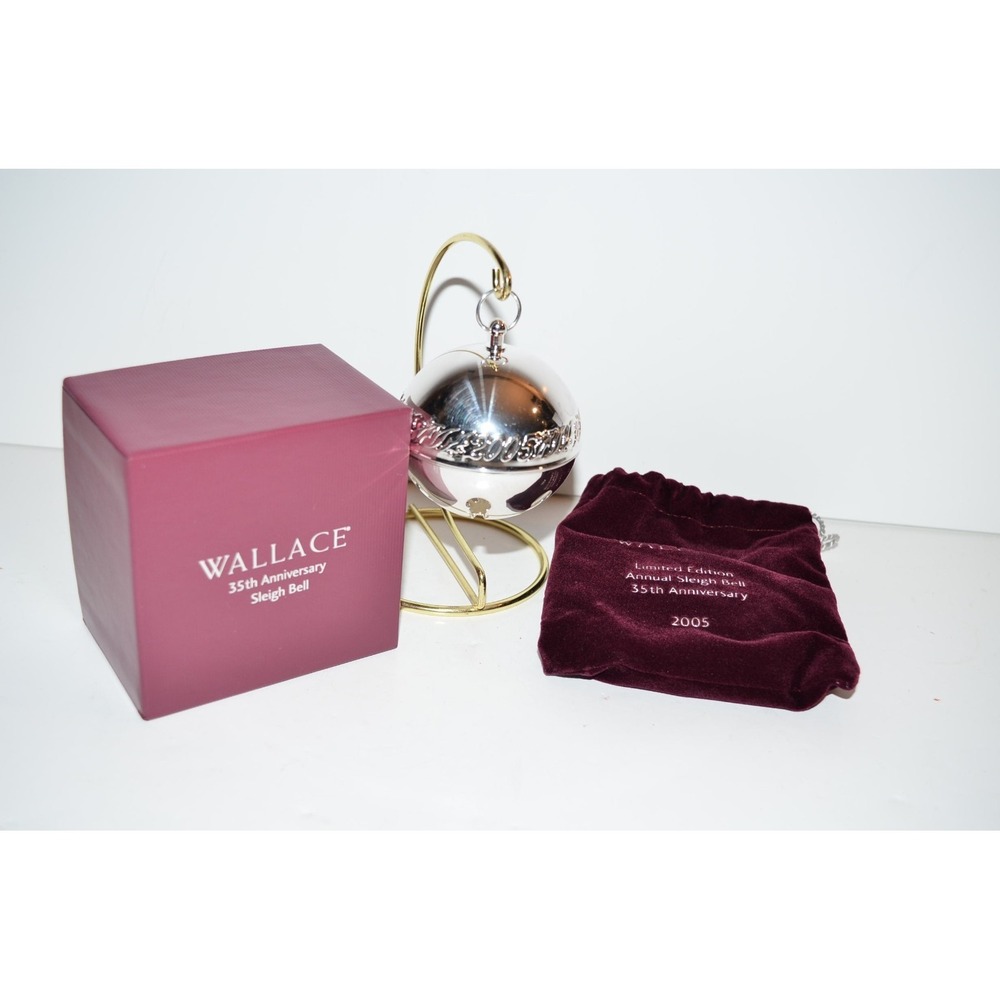 Wallace Silver-plate 2005 ANNUAL SLEIGH BELL Christmas Ornament  35th Edition